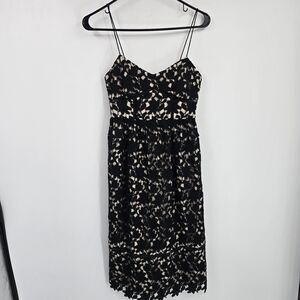 Club Monaco Bolari Lace Midi Dress Whimsigoth Fairy Y2K Goth Sz 00 Pockets